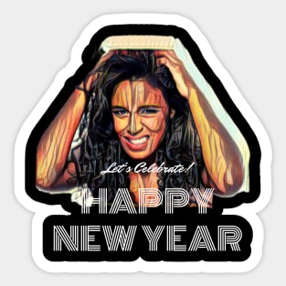 Let's Celebrate!  Happy New Year! Sticker